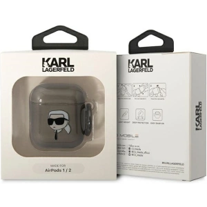 Kup Etui Karl Lagerfeld KLA2HNIKTCK Apple AirPods 2/1 negru/black Karl`s Head - KLD1500 - {ean13} - Sklep Home Screen