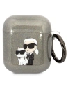 Etui Karl Lagerfeld KLA2HNKCTGK Apple AirPods 2/1 czarny/black Gliter Karl&Choupette