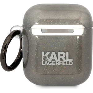 Kup Etui Karl Lagerfeld KLA2HNKCTGK Apple AirPods 2/1 czarny/black Gliter Karl&Choupette - KLD1502 - {ean13} - Sklep Home Screen