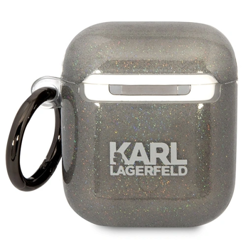 Kup Etui Karl Lagerfeld KLA2HNKCTGK Apple AirPods 2/1 czarny/black Gliter Karl&Choupette - KLD1502 - {ean13} - Sklep Home Screen