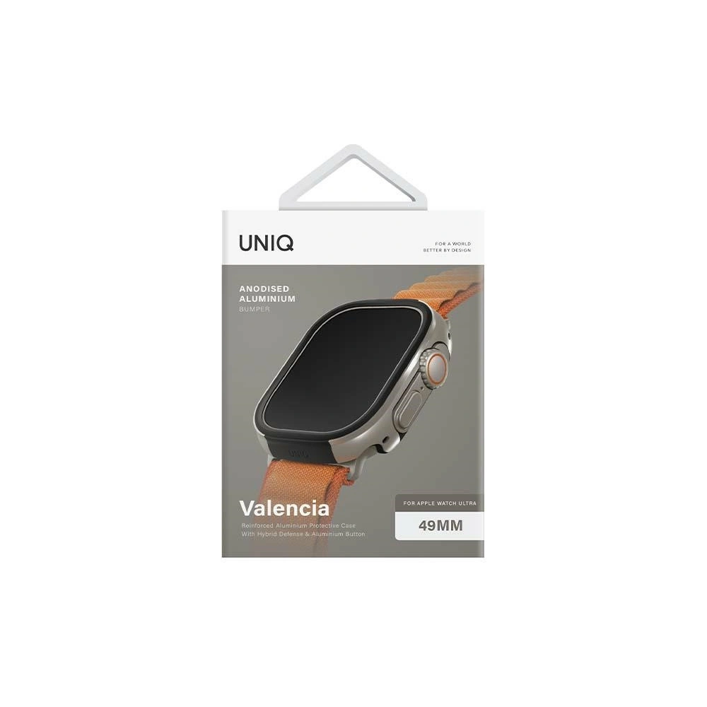 Etui UNIQ Valencia Apple Watch Ultra 49mm srebrny/titanium silver
