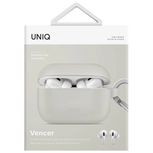 Kup Etui UNIQ Vencer Apple AirPods Pro 2 Silicone szary/chalk grey - UNIQ875 - {ean13} - Sklep Home Screen