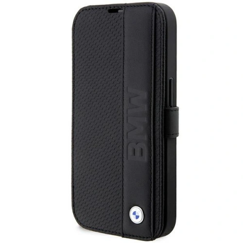 Kup BMW Apple Tasche BMBKP14X22RDPK iPhone 14 Pro Max schwarz/schwarz Bookcase Leder Textured&Stripe - BMW349 - {ean13} - Sklep Home Screen