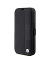 BMW BMBKP14X22RDPK Apple iPhone 14 Pro Max black bookcase Leather Textured&Stripe