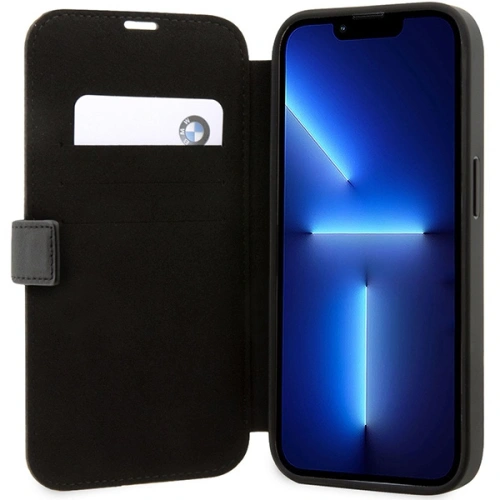 Kup BMW Apple Tasche BMBKP14X22RDPK iPhone 14 Pro Max schwarz/schwarz Bookcase Leder Textured&Stripe - BMW349 - {ean13} - Sklep Home Screen