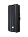 BMW Apple Tasche BMBKP14X22RVSK iPhone 14 Pro Max schwarz/schwarz Buchhülle Leder Stempel Blaue Linien