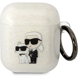 Kup Etui Karl Lagerfeld KLA2HNKCTGT Apple AirPods 2/1 transparent Gliter Karl&Choupette - KLD1503 - {ean13} - Sklep Home Screen