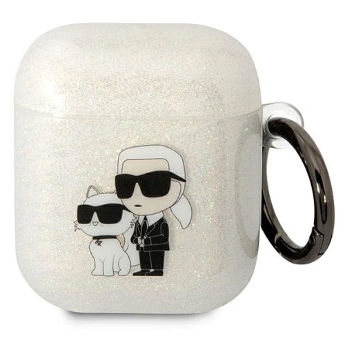 Kup Karl Lagerfeld Apple Case KLA2HNKCTGT AirPods 2/1 transparent Gliter Karl&Choupette - KLD1503 - {ean13} - Sklep Home Screen