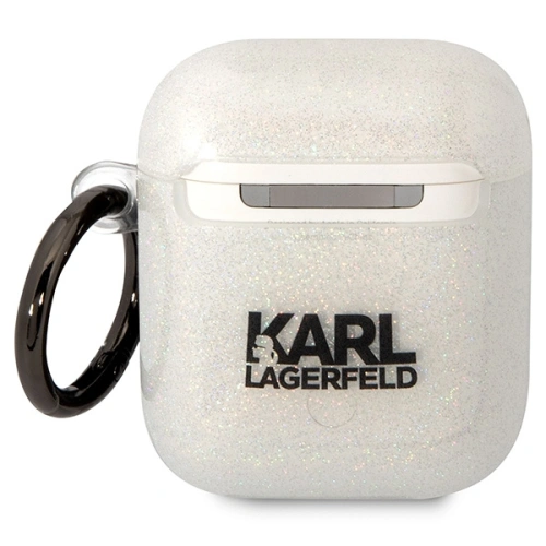 Kup Etui Karl Lagerfeld KLA2HNKCTGT Apple AirPods 2/1 transparent Gliter Karl&Choupette - KLD1503 - {ean13} - Sklep Home Screen