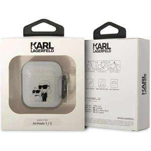 Kup Etui Karl Lagerfeld KLA2HNKCTGT Apple AirPods 2/1 transparent Gliter Karl&Choupette - KLD1503 - {ean13} - Sklep Home Screen