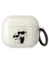 Etui Karl Lagerfeld KLA3HNKCTGT Apple AirPods 3 průhledné Gliter Karl&Choupette