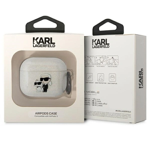 Buy Karl Lagerfeld KLA3HNKCTGT Apple AirPods 3 transparent Gliter Karl&Choupette - KLD1505 - {ean13} - Home Screen Store Europe