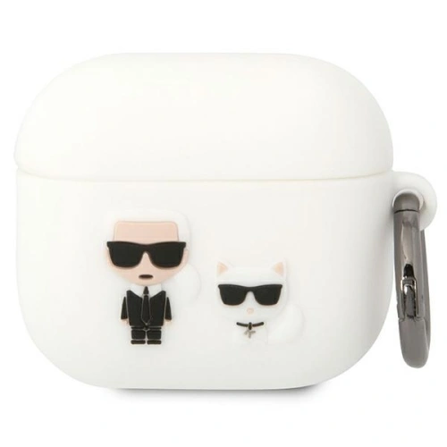 Kup Etui Karl Lagerfeld KLACA3SILKCW Apple AirPods 3 bílý/white silikon Karl & Choupette - KLD1507 - {ean13} - Sklep Home Screen
