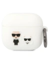 Etui Karl Lagerfeld KLACA3SILKCW Apple AirPods 3 alb/white Silicon Karl & Choupette