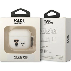 Kup Etui Karl Lagerfeld KLACA3SILKCW Apple AirPods 3 biały/white Silicone Karl & Choupette - KLD1507 - {ean13} - Sklep Home Screen