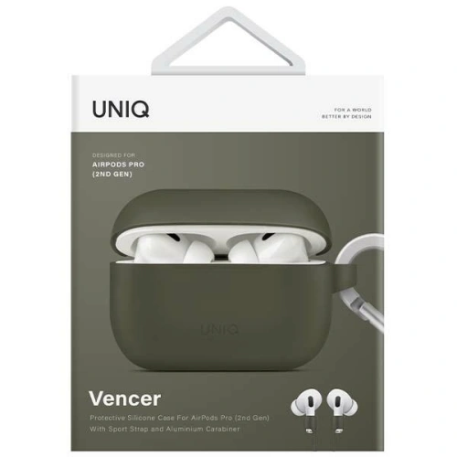 Kup Etui UNIQ Vencer Apple AirPods Pro 2 Silicone zielony/moss green - UNIQ876 - {ean13} - Sklep Home Screen