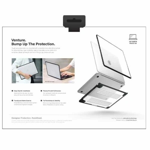 Kup Etui UNIQ Venture Apple MacBook Air 13 (2018 - 2022) černý/midnight black - UNIQ877 - {ean13} - Sklep Home Screen