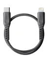 Kabel UNIQ Flex USB-C/Lightning 18W 30cm Nylon szary/charcoal grey