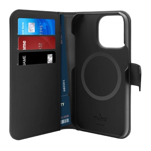 Kup Etui PURO Wallet Detachable 2in1 MagSafe Apple iPhone 14 Pro Max (černý) - PUR635 - {ean13} - Sklep Home Screen
