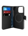 Etui PURO Wallet Leválasztható 2in1 MagSafe Apple iPhone 14 Pro Max (fekete)