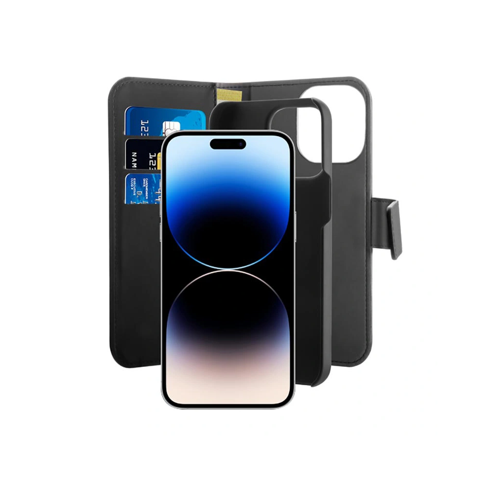 Etui PURO Wallet Detachable 2in1 MagSafe Apple iPhone 14 Pro (czarny)