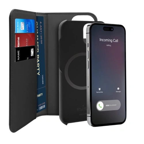 Kup Etui PURO Wallet Detachable 2in1 MagSafe Apple iPhone 14/13 (czarny) - PUR638 - {ean13} - Sklep Home Screen