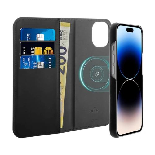 Kup Etui PURO Wallet Detachable 2in1 MagSafe Apple iPhone 14/13 (czarny) - PUR638 - {ean13} - Sklep Home Screen