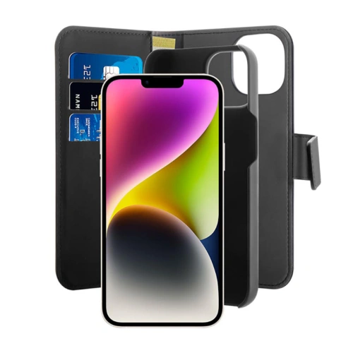 Kup Etui PURO Wallet Detachable 2in1 MagSafe Apple iPhone 14/13 (czarny) - PUR638 - {ean13} - Sklep Home Screen