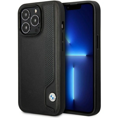 Kup BMW Apple Tasche BMHCP14L22RBDK iPhone 14 Pro schwarz/schwarz Hardcase Leder Blau Dots - BMW358 - {ean13} - Sklep Home Screen
