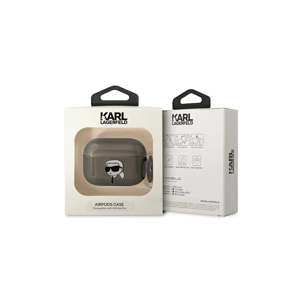Etui Karl Lagerfeld KLAPHNIKTCK Apple AirPods Pro czarny/black Karl`s Head