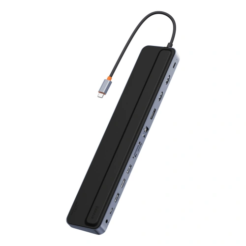 Kup HUB Baseus EliteJoy Gen2 USB 12w1 cu cablu USB-C de 25cm USB-A/USB-C/DP/HDMI/SD/TF/RJ45/3,5mm jack/PD 100W gri - BSU3978 - {ean13} - Sklep Home Screen