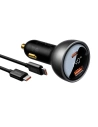 Kup Autós töltő Baseus Digitális kijelző USB-A/USB-C PD 3.1 140W + USB-C 5A 240W 1m fekete kábel - BSU3979 - {ean13} - Sklep Home Screen