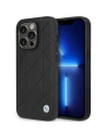 Etui BMW BMHCP14L22RQDK Apple iPhone 14 Pro fekete/balck Bőrkárpitozott