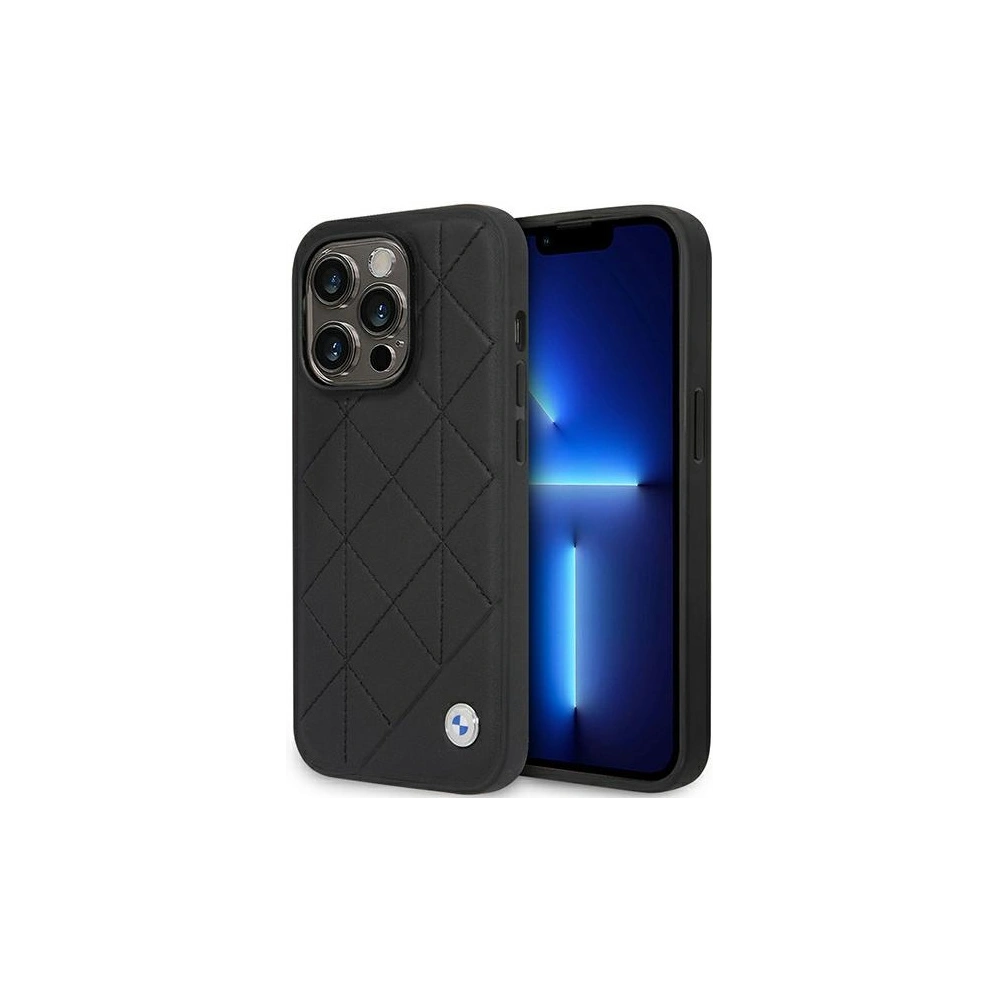 Etui BMW BMHCP14L22RQDK Apple iPhone 14 Pro czarny/black Leather Quilted