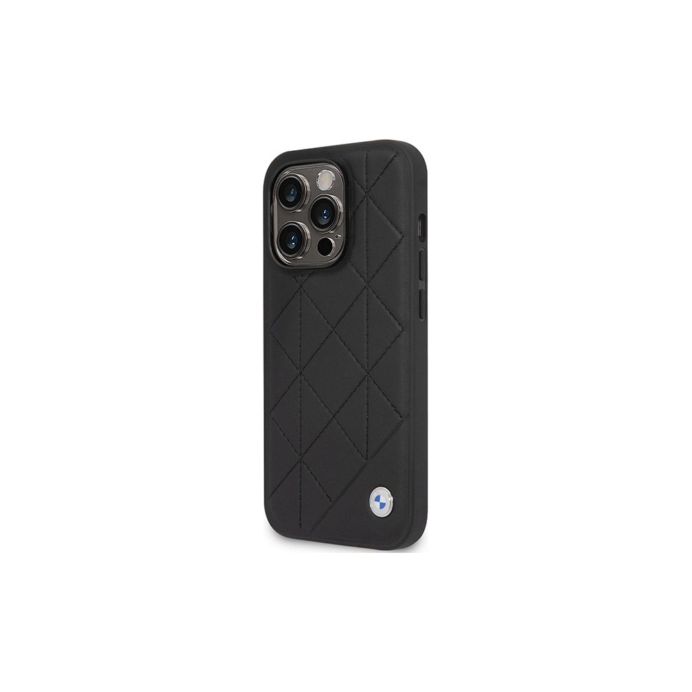 Etui BMW BMHCP14L22RQDK Apple iPhone 14 Pro czarny/black Leather Quilted