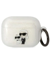 Etui Karl Lagerfeld KLAPHNKCTGT Apple AirPods Pro transparent Gliter Karl&Choupette