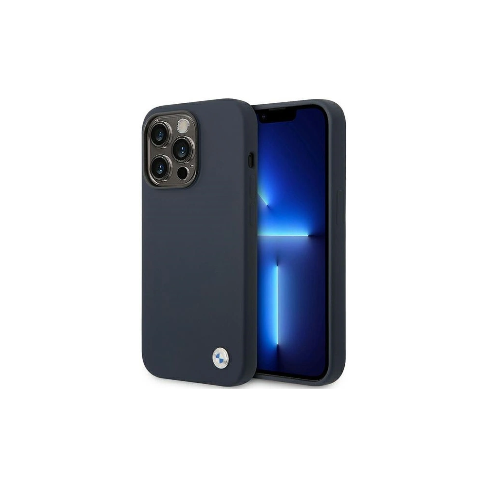 Etui BMW BMHCP14LSILNA Apple iPhone 14 Pro granatowy/navy Silicone Metal Logo