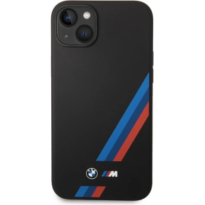 Etui BMW BMHCP14M22SOTK Apple iPhone 14 Plus / 15 Plus czarny/black Silicone Slanted Sttripes