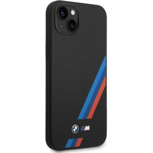 Etui BMW BMHCP14M22SOTK Apple iPhone 14 Plus / 15 Plus czarny/black Silicone Slanted Sttripes