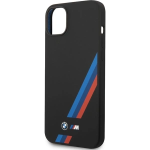 Etui BMW BMHCP14M22SOTK Apple iPhone 14 Plus / 15 Plus czarny/black Silicone Slanted Sttripes