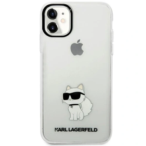 Kup Karl Lagerfeld Apple Tasche KLHCN61HNCHTCT iPhone 11/XR transparentes Hartschalenetui Ikonik Choupette - KLD1515 - {ean13} - Sklep Home Screen