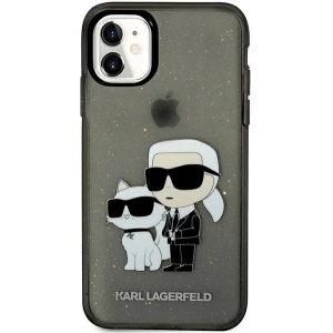 Kup Karl Lagerfeld Apple Tasche KLHCN61HNKCTGK iPhone 11/XR schwarz/schwarz Hartschale Gliter Karl&Choupette - KLD1516 - {ean13} - Sklep Home Screen