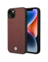 Buy BMW BMHCP14S22RFGR Apple iPhone 14 burgundy Leather Diamond Pattern - BMW371 - {ean13} - Home Screen Store Europe