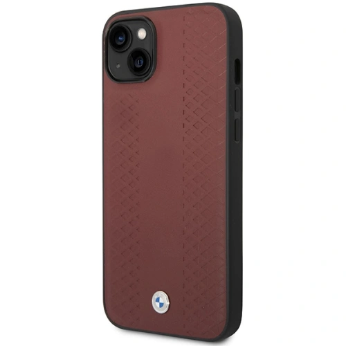 Kup Etui BMW BMHCP14S22RFGR Apple iPhone 14 burgundowy/burgundy Leather Diamond Pattern - BMW371 - {ean13} - Sklep Home Screen