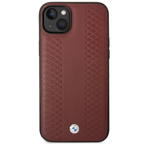 Kup Etui BMW BMHCP14S22RFGR Apple iPhone 14 burgundowy/burgundy Leather Diamond Pattern - BMW371 - {ean13} - Sklep Home Screen