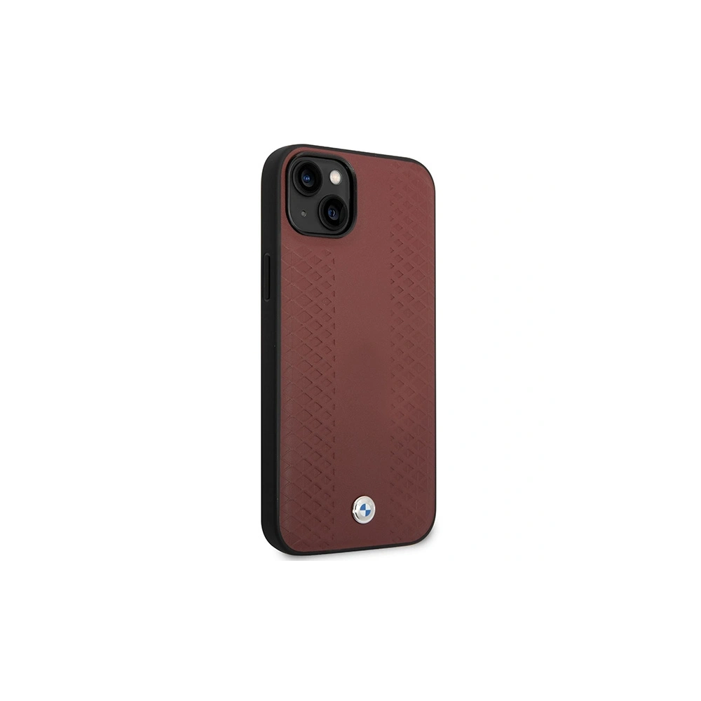 Etui BMW BMHCP14S22RFGR Apple iPhone 14 burgundowy/burgundy Leather Diamond Pattern