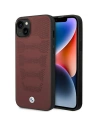 BMW BMHCP14S22RPSR Apple iPhone 14 burgundy Leather Seats Pattern