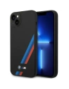 Etui BMW BMHCP14S22SOTK Apple iPhone 14 negru/black Silicon Stripes înclinate