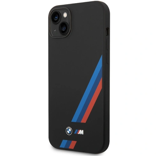 Kup Etui BMW BMHCP14S22SOTK Apple iPhone 14 negru/black Silicon Stripes înclinate - BMW374 - {ean13} - Sklep Home Screen