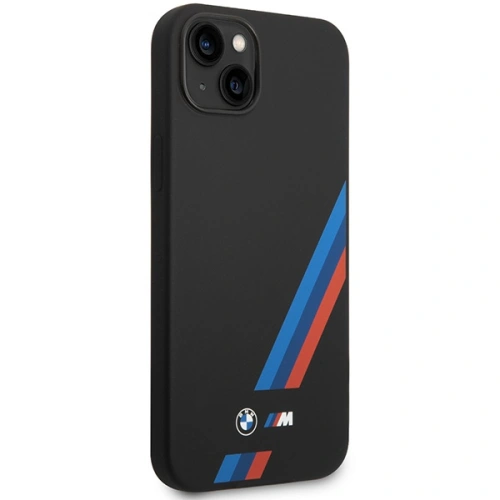 Kup Etui BMW BMHCP14S22SOTK Apple iPhone 14 negru/black Silicon Stripes înclinate - BMW374 - {ean13} - Sklep Home Screen